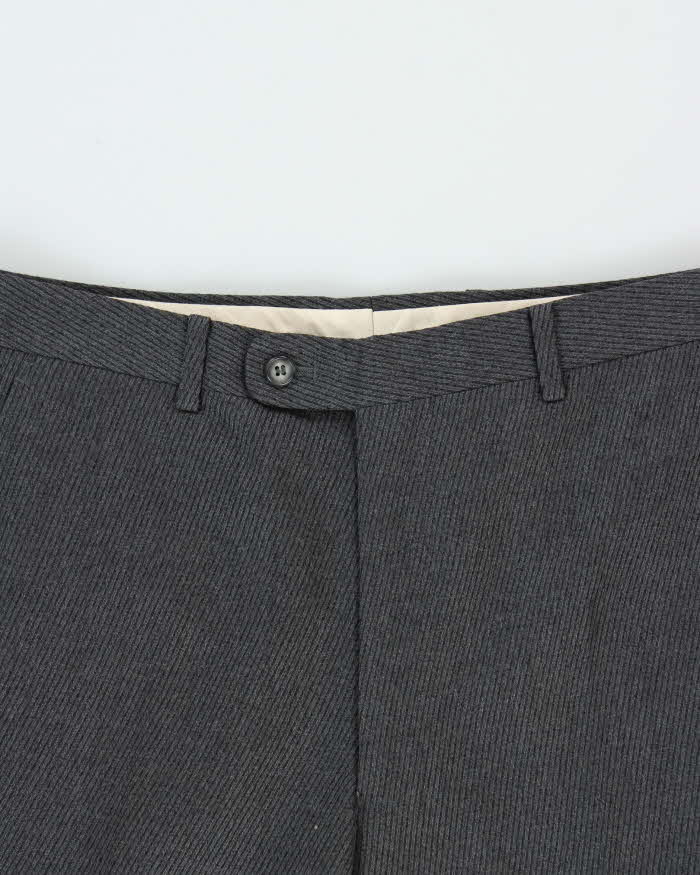Vintage 1980s Christian Dior Pinstripe Wool Wide Leg Trousers - W32 L29