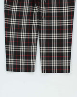 Vintage 1990s Burberry Golf High Waisted Wool Wide Leg Trousers - W30 L26