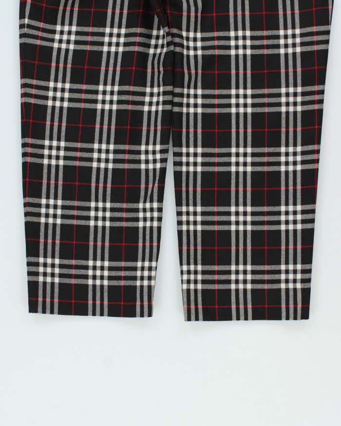 Vintage 1990s Burberry Golf High Waisted Wool Wide Leg Trousers - W30 L26