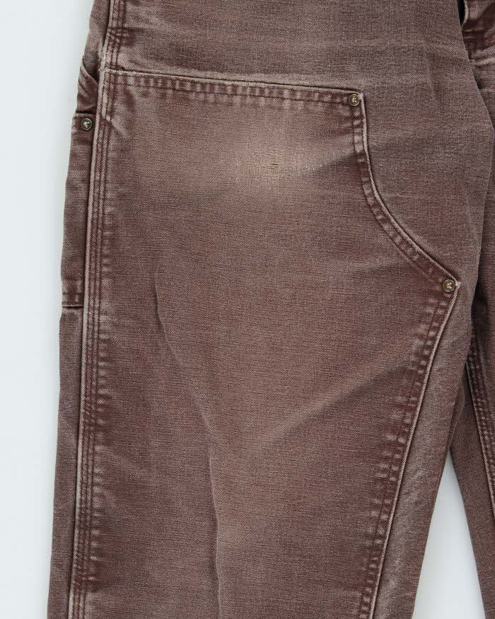 Vintage 00s Carhartt Double Front Straight Loose Faded Workwear Trousers - W34 L31