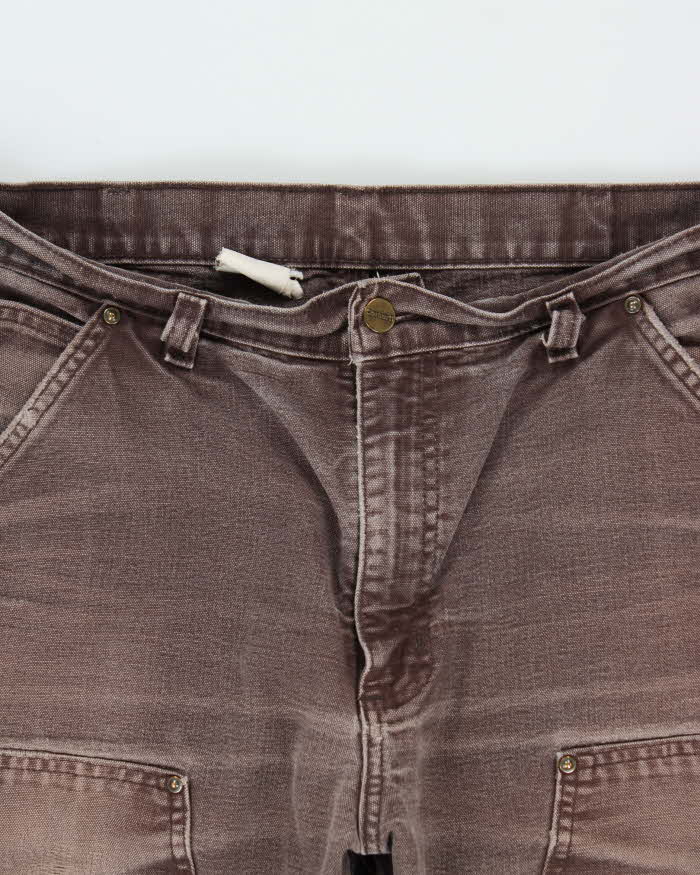 Vintage 00s Carhartt Double Front Straight Loose Faded Workwear Trousers - W34 L31