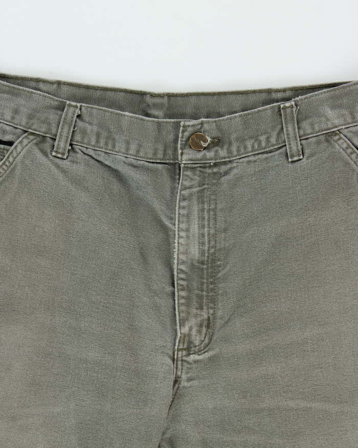 Vintage 00s Carhartt B11 Moss Wide Leg Workwear Trousers - W36 L30
