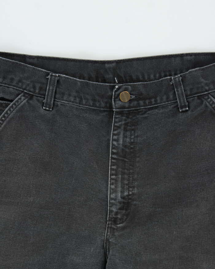 Vintage 00s Carhartt B11 Black Wide Leg Workwear Trousers - W36 L30