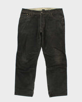 Vintage Kuhl 'Legendary' Patina Dye Wax Cotton Loose Straight Workwear Trousers - W38 L33