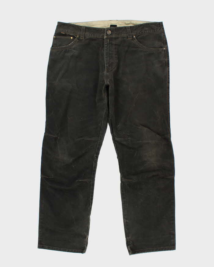Vintage Kuhl 'Legendary' Patina Dye Wax Cotton Loose Straight Workwear Trousers - W38 L33