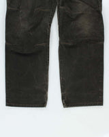 Vintage Kuhl 'Legendary' Patina Dye Wax Cotton Loose Straight Workwear Trousers - W38 L33
