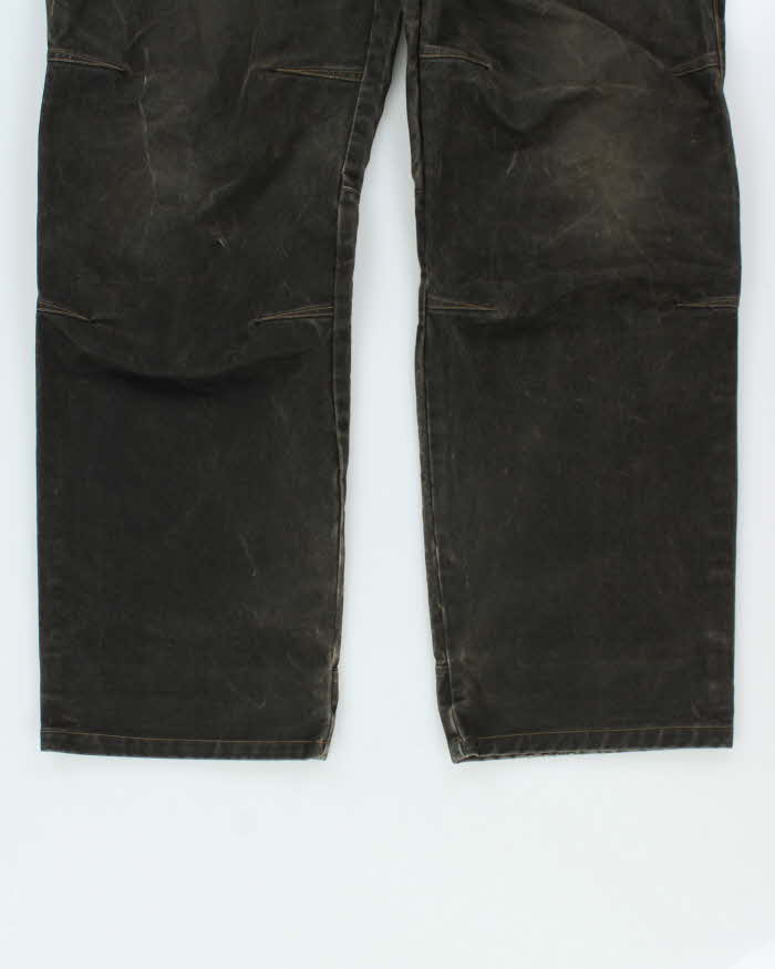 Vintage Kuhl 'Legendary' Patina Dye Wax Cotton Loose Straight Workwear Trousers - W38 L33