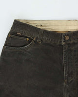 Vintage Kuhl 'Legendary' Patina Dye Wax Cotton Loose Straight Workwear Trousers - W38 L33