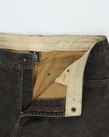 Vintage Kuhl 'Legendary' Patina Dye Wax Cotton Loose Straight Workwear Trousers - W38 L33