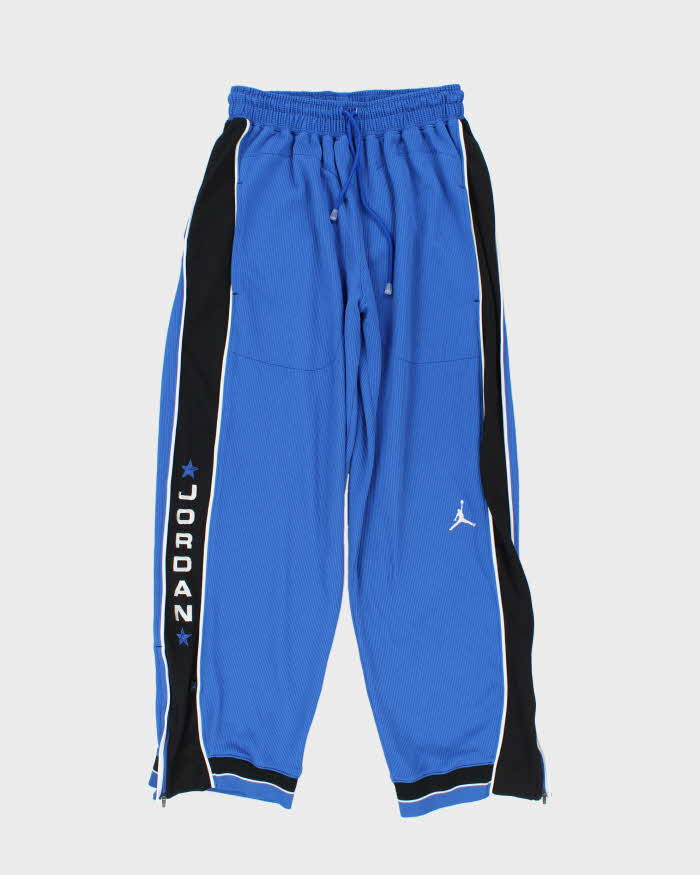 Vintage Y2K 00s Nike Air Jordan Zip Cuff Loose Fit Soft Shell Tracksuit Bottoms - M