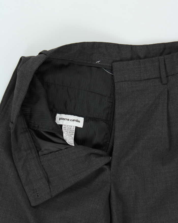 Vintage 1990s Pierre Cardin Wool Blend Pleated Wide Leg Trousers - W32 L30