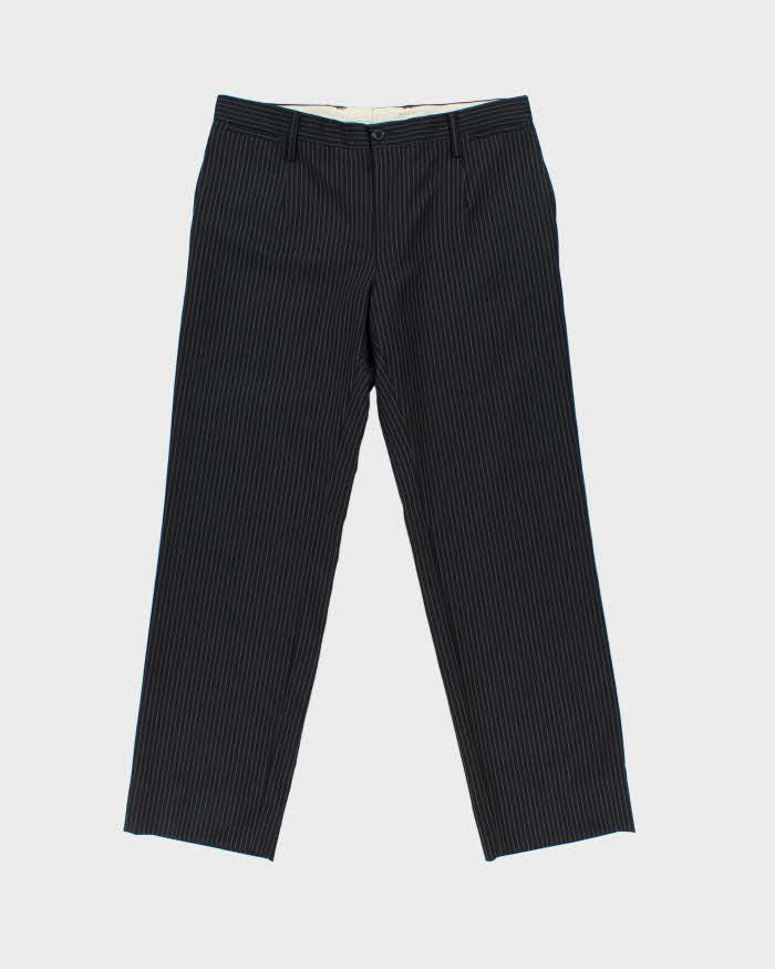 Vintage Y2K 00s Dolce &amp; Gabbana Pinstripe Wool Straight Leg Trousers - W34 L30