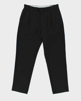 Vintage 1990s Yves Saint Laurent Wool Pleated Straight Leg Trousers - W34 L30