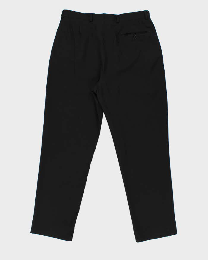 Vintage 1990s Yves Saint Laurent Wool Pleated Straight Leg Trousers - W34 L30