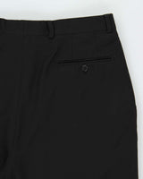 Vintage 1990s Yves Saint Laurent Wool Pleated Straight Leg Trousers - W34 L30