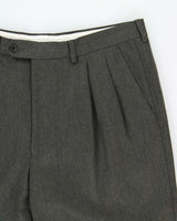 Vintage 1990s Gianfranco Ferre Studio Wool Pleated Straight Leg Trousers - W32 L33