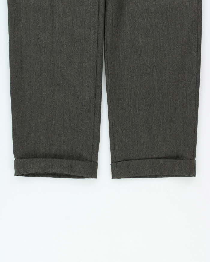 Vintage 1990s Gianfranco Ferre Studio Wool Pleated Straight Leg Trousers - W32 L33