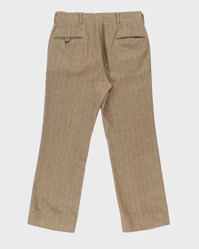 Vintage 60s Wool Blend Stripe Trousers - W32 L28