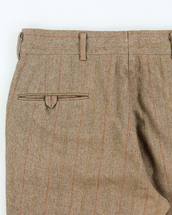 Vintage 60s Wool Blend Stripe Trousers - W32 L28