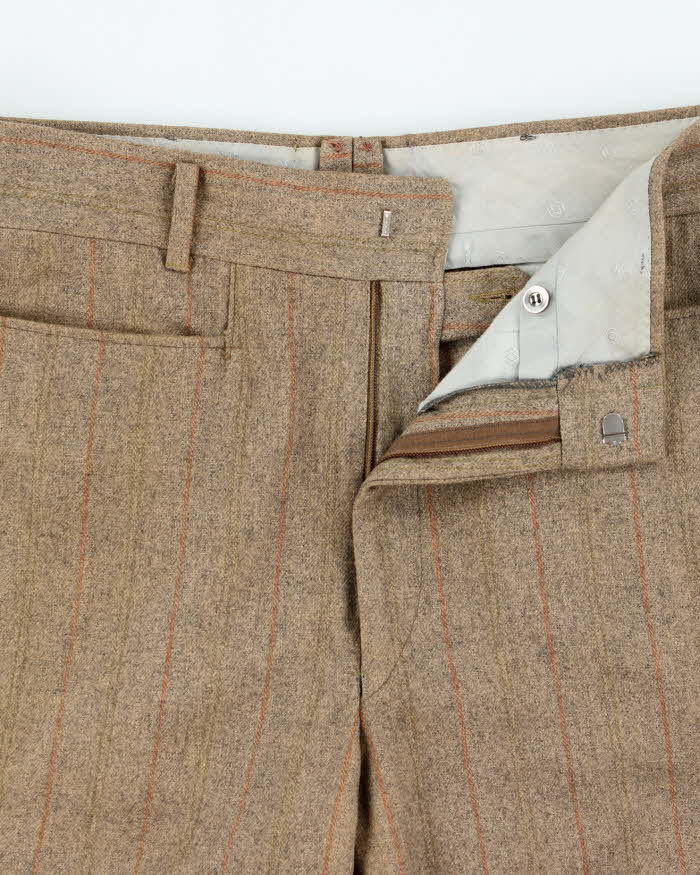 Vintage 60s Wool Blend Stripe Trousers - W32 L28