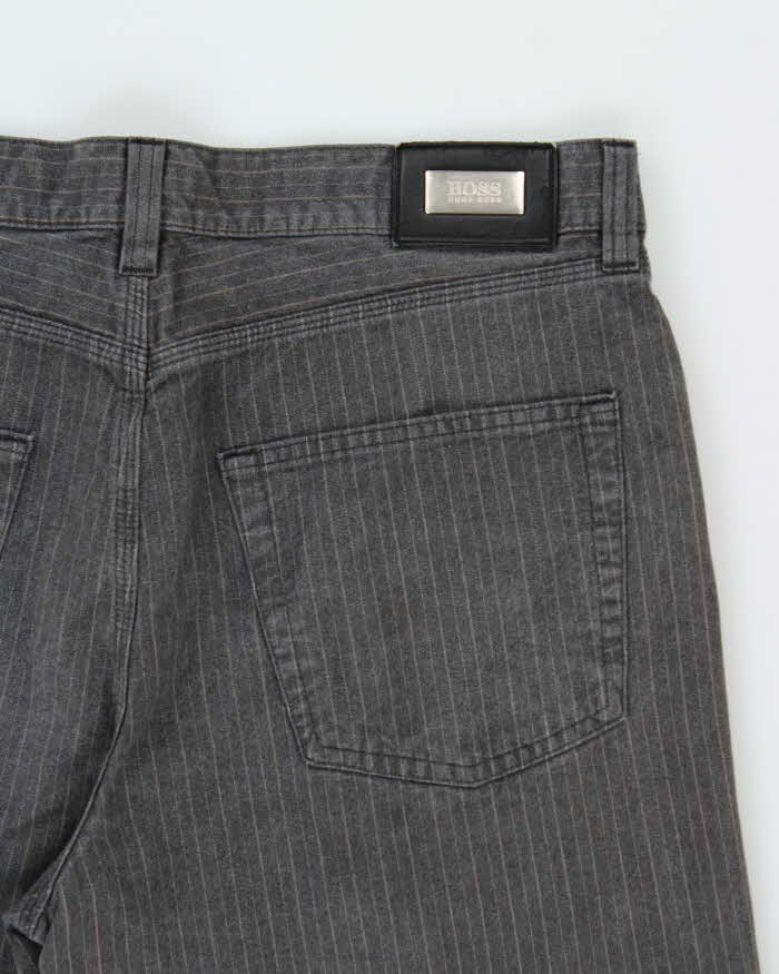 Vintage 1990s Hugo Boss Alabama Striped Straight Leg Trousers - W36 L31