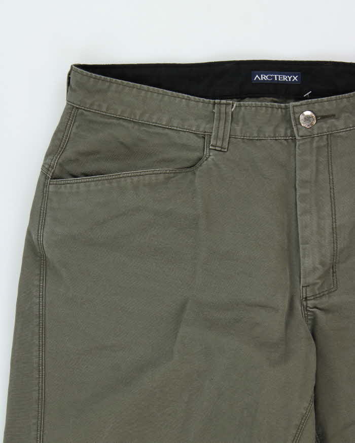 Vintage Arc'teryx Khaki Wide Leg Tech Trousers - W34 L32