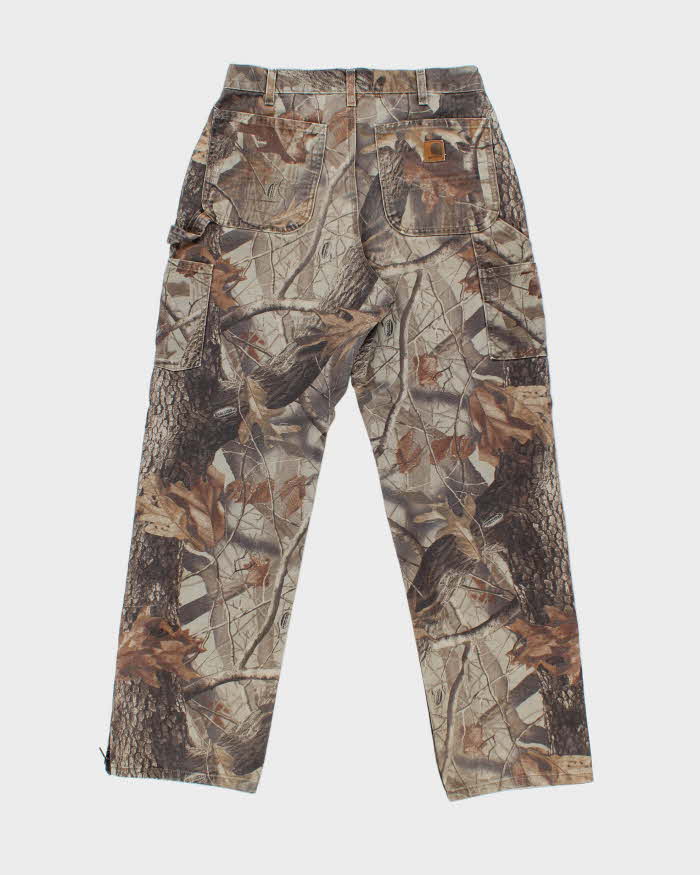 Vintage Y2K 00s Carhartt B158 Realtree Camo Dungaree Fit Wide Leg Trousers - W32 L32