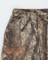 Vintage Y2K 00s Carhartt B158 Realtree Camo Dungaree Fit Wide Leg Trousers - W32 L32