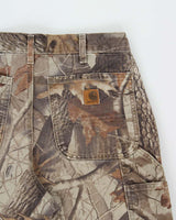 Vintage Y2K 00s Carhartt B158 Realtree Camo Dungaree Fit Wide Leg Trousers - W32 L32
