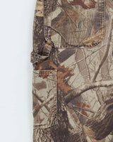Vintage Y2K 00s Carhartt B158 Realtree Camo Dungaree Fit Wide Leg Trousers - W32 L32