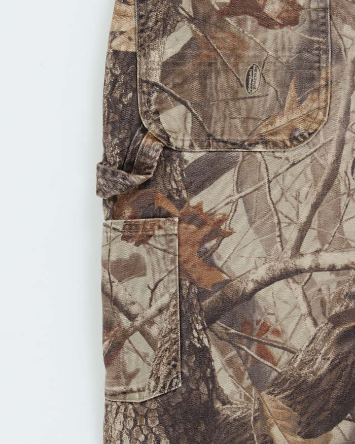 Vintage Y2K 00s Carhartt B158 Realtree Camo Dungaree Fit Wide Leg Trousers - W32 L32