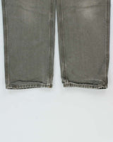 Vintage Y2K 00s Carhartt Khaki Dungaree Fit Wide Leg Distressed Workwear Trousers - W34 L32