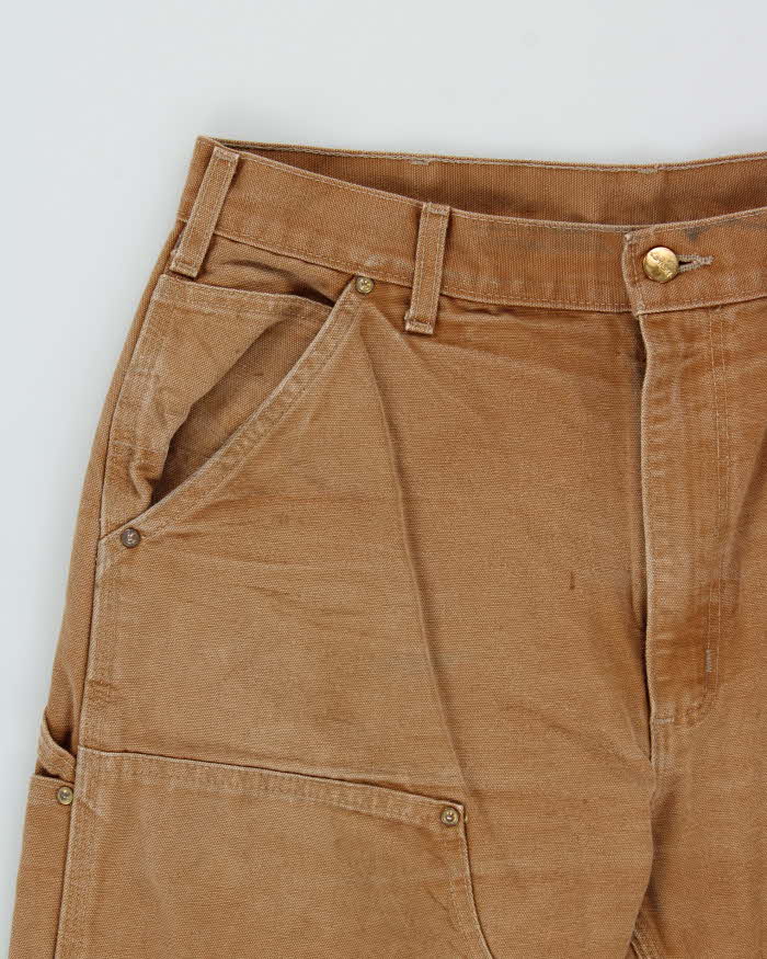 Vintage Carhartt B01 Carpenter Double Knee Loose Fit Duck Canvas Distressed Workwear Trousers - W34 L32