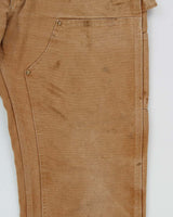 Vintage Carhartt B01 Carpenter Double Knee Loose Fit Duck Canvas Distressed Workwear Trousers - W34 L32
