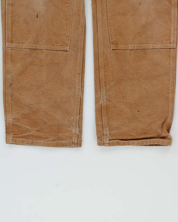 Vintage Carhartt B01 Carpenter Double Knee Loose Fit Duck Canvas Distressed Workwear Trousers - W34 L32