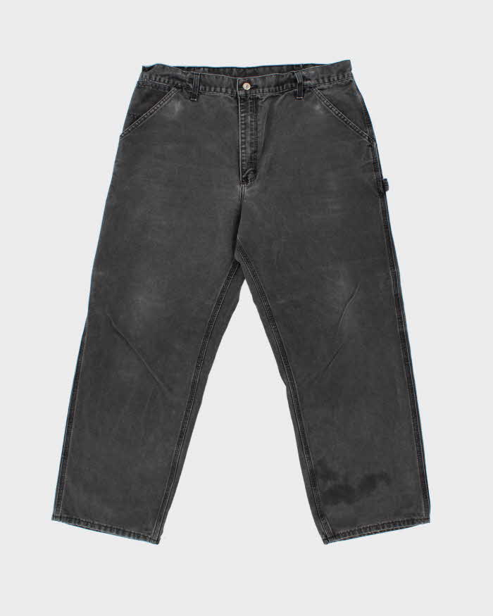 Vintage Y2K 2000 Carhartt B12 Onyx Loose Fit Carpenter Workwear Trousers - W36 L29