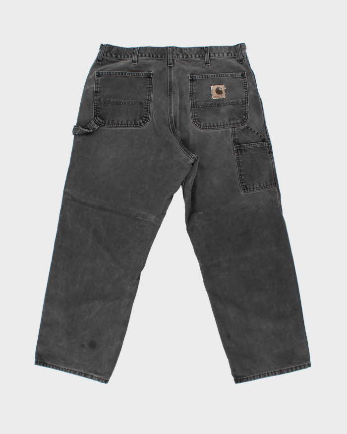 Vintage Y2K 2000 Carhartt B12 Onyx Loose Fit Carpenter Workwear Trousers - W36 L29