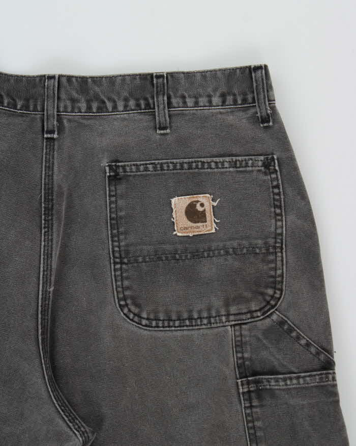 Vintage Y2K 2000 Carhartt B12 Onyx Loose Fit Carpenter Workwear Trousers - W36 L29
