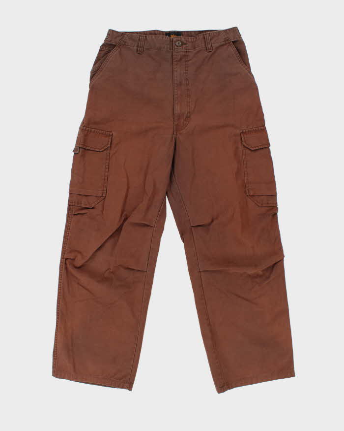 Vintage Y2K 00s Alpha Industries Wide Leg Cargo Trousers - W34 L30