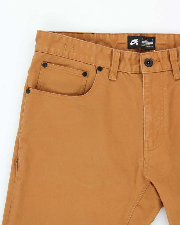 Vintage Nike SB Skate Slim Straight Tan Chino Trousers - W34 L30