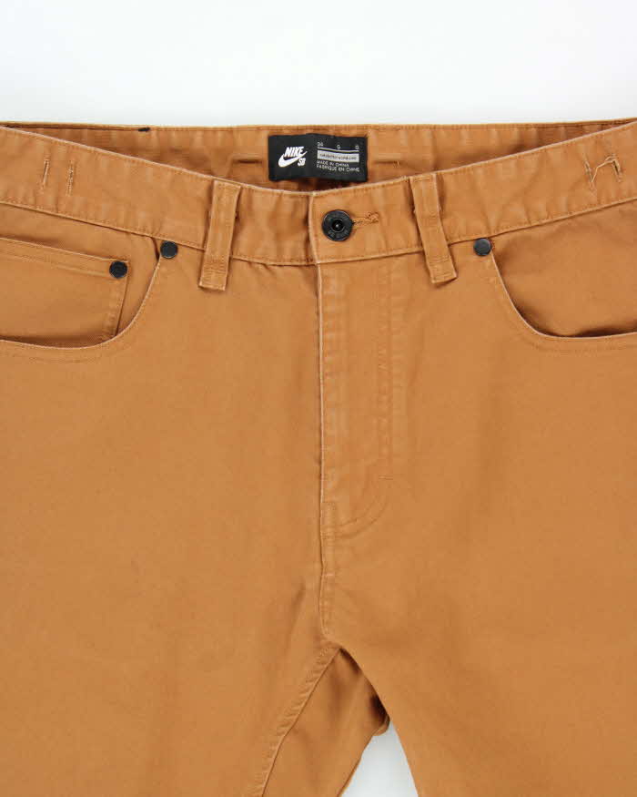 Vintage Nike SB Skate Slim Straight Tan Chino Trousers - W34 L30