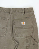 Vintage Carhartt Duck Double Knee Rugged Flex Relaxed Fit Distressed Workwear Trousers - W32 L29
