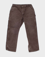 Vintage Carhartt B136 Washed Duck Double Knee Loose Fit Workwear Trousers - W38 L32
