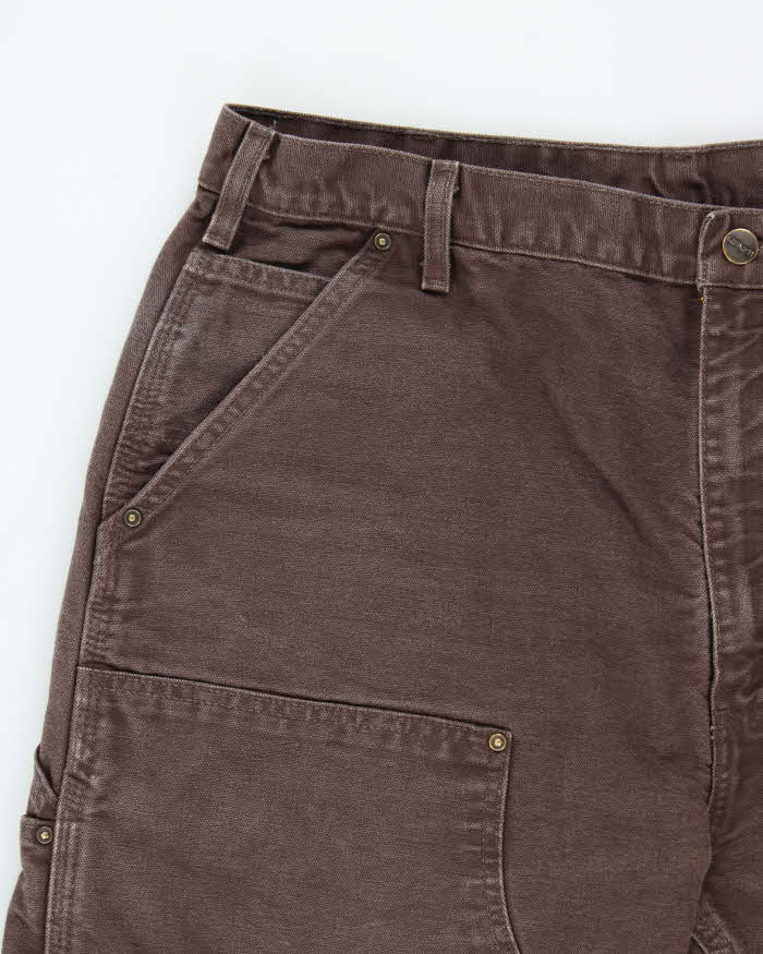 Vintage Carhartt B136 Washed Duck Double Knee Loose Fit Workwear Trousers - W38 L32