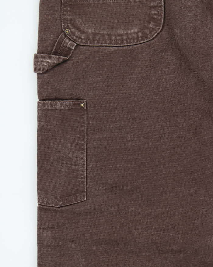 Vintage Carhartt B136 Washed Duck Double Knee Loose Fit Workwear Trousers - W38 L32