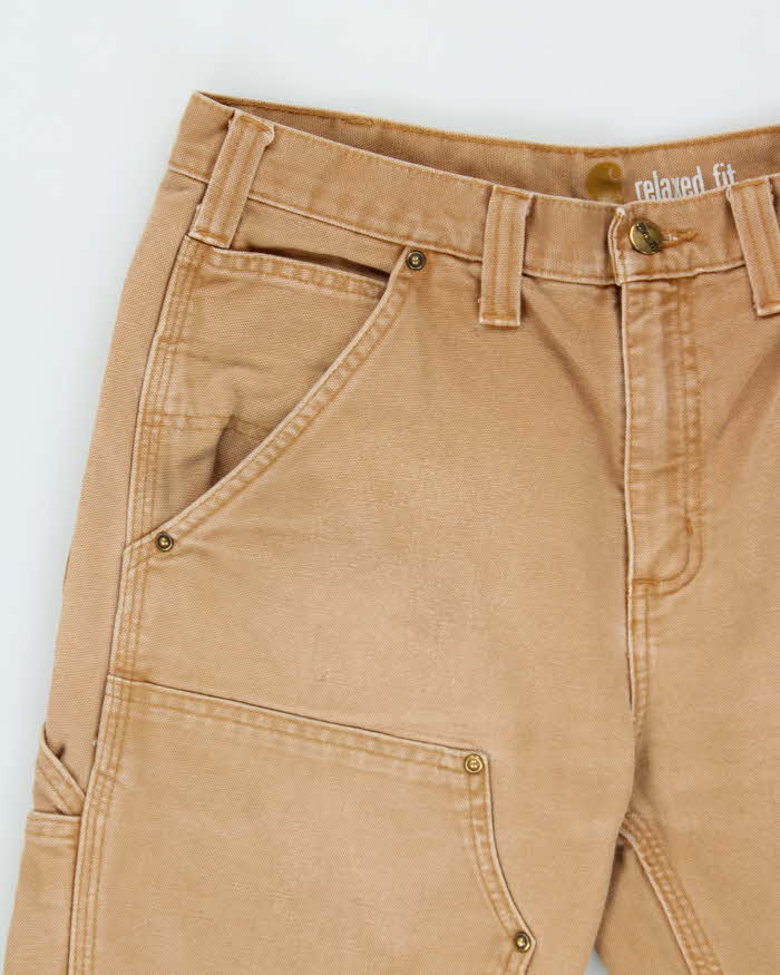 Vintage Carhartt Double Front Desert Tan Relaxed Fit Distressed Workwear Trousers - W32 L30
