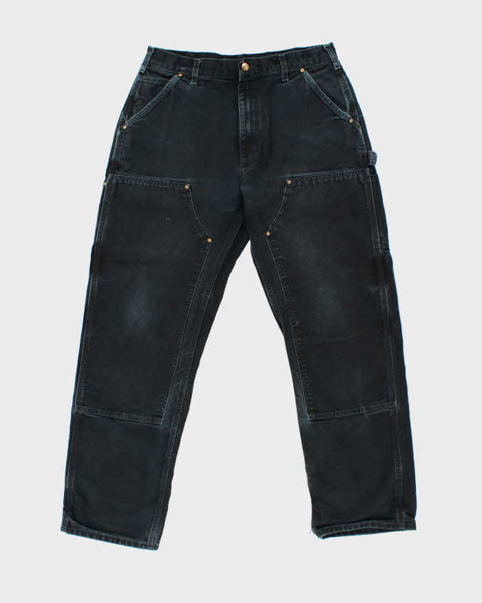 Vintage Y2K 00s Carhartt B01 Duck Canvas Double Front Made In USA Loose Original Fit Carpenter Trousers - W34 L32