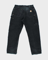 Vintage Y2K 00s Carhartt B01 Duck Canvas Double Front Made In USA Loose Original Fit Carpenter Trousers - W34 L32