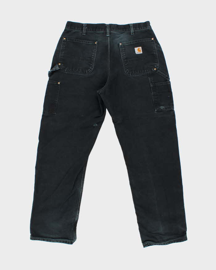 Vintage Y2K 00s Carhartt B01 Duck Canvas Double Front Made In USA Loose Original Fit Carpenter Trousers - W34 L32