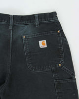 Vintage Y2K 00s Carhartt B01 Duck Canvas Double Front Made In USA Loose Original Fit Carpenter Trousers - W34 L32